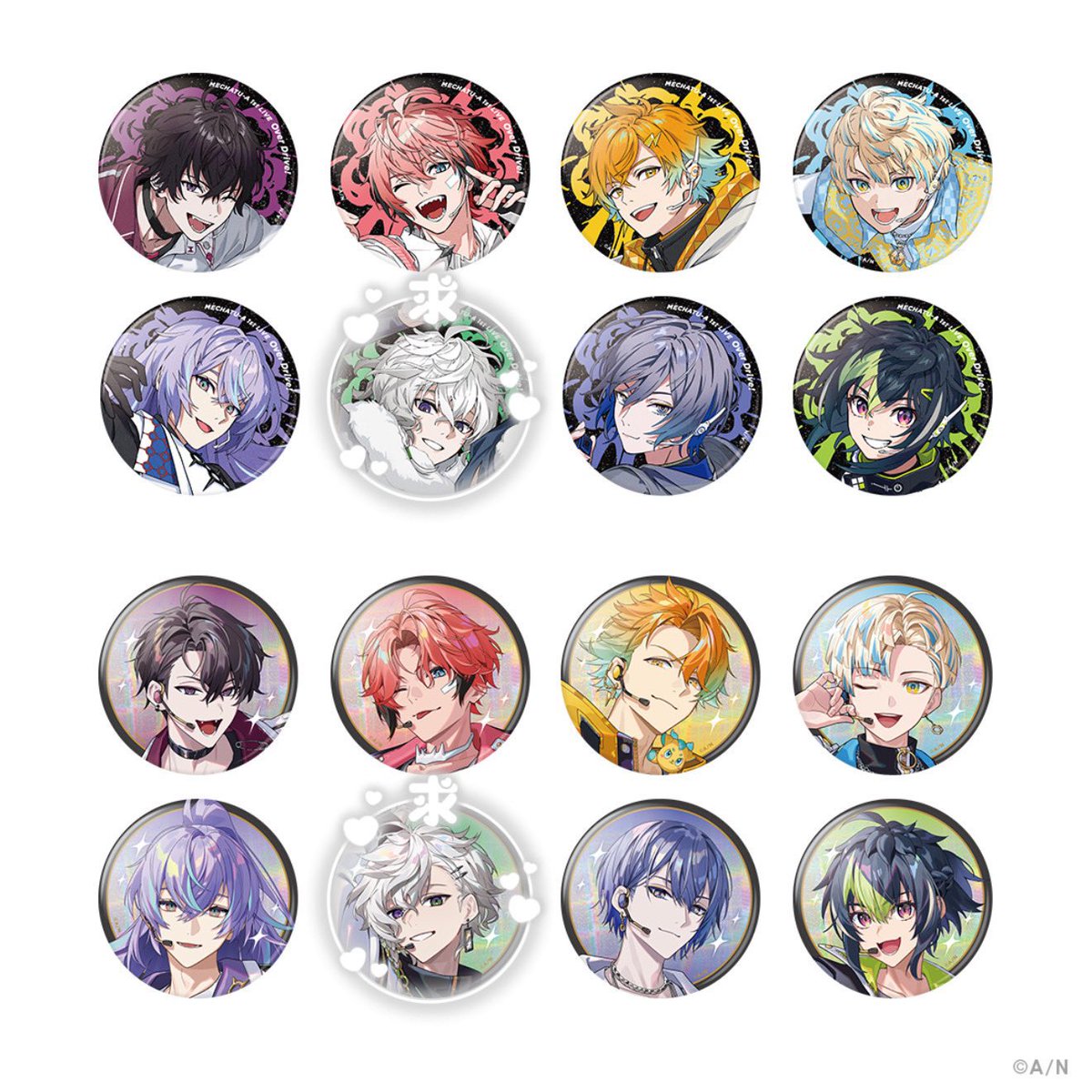 YernHg's tweet photo. 【交換/譲渡】 にじさんじ めちゃつえー MECHATU-A 1st LIVE Over Drive! 缶バッジ 

譲 ❥画像参照

求 ❥2枚目マーク(同種)or定価➕送料

•ライブまでにお取引いただける方
•手元の状況次第でお断りする絵柄が発生する可能性あり。ご了承ください。 https://t.co/BYgOpgSECq