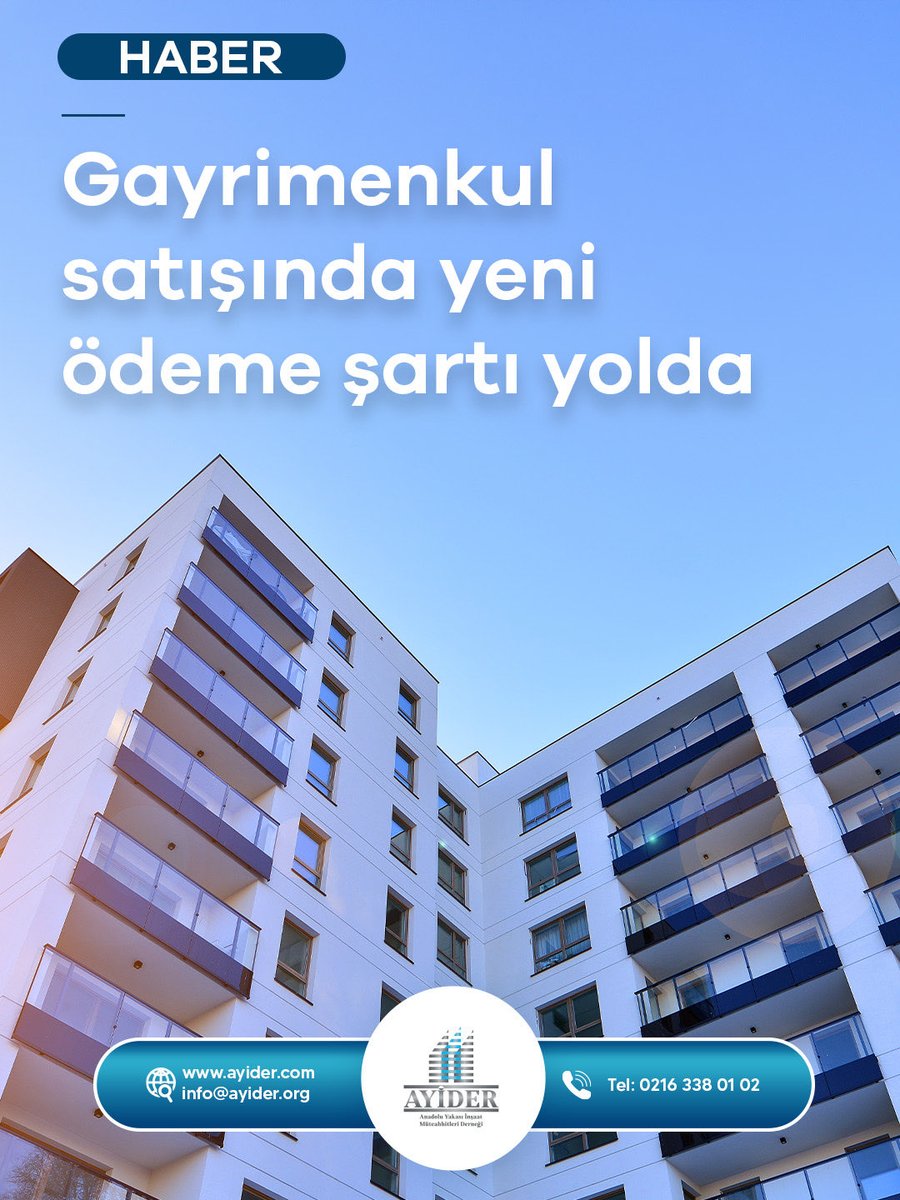 ayider_tr's tweet photo. 🏠 Gayrimenkul Satışında Yeni Şart: Güvenli Ödeme Sistemi Zorunlu Hale Geliyor!

1 Ekim 2026 itibarıyla gayrimenkul alım-satım işlemlerinde Güvenli Ödeme Sistemi dönemi başlıyor.

🔒 Ödeme Güvende: Satış bedeli, tapu devri gerçekleşene kadar banka güvencesinde tutulacak. https://t.co/LXp6Z4uYUX