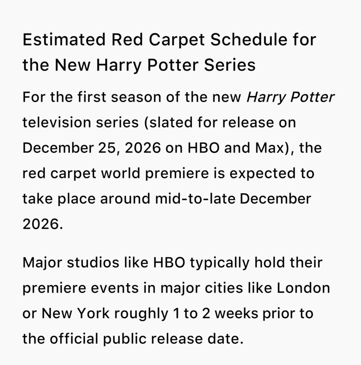 simp4weasley's tweet photo. What I'm most looking forward to before episode 1 is released:

#HarryPotterSeries #HarryPotter https://t.co/KZpjqvVlV2