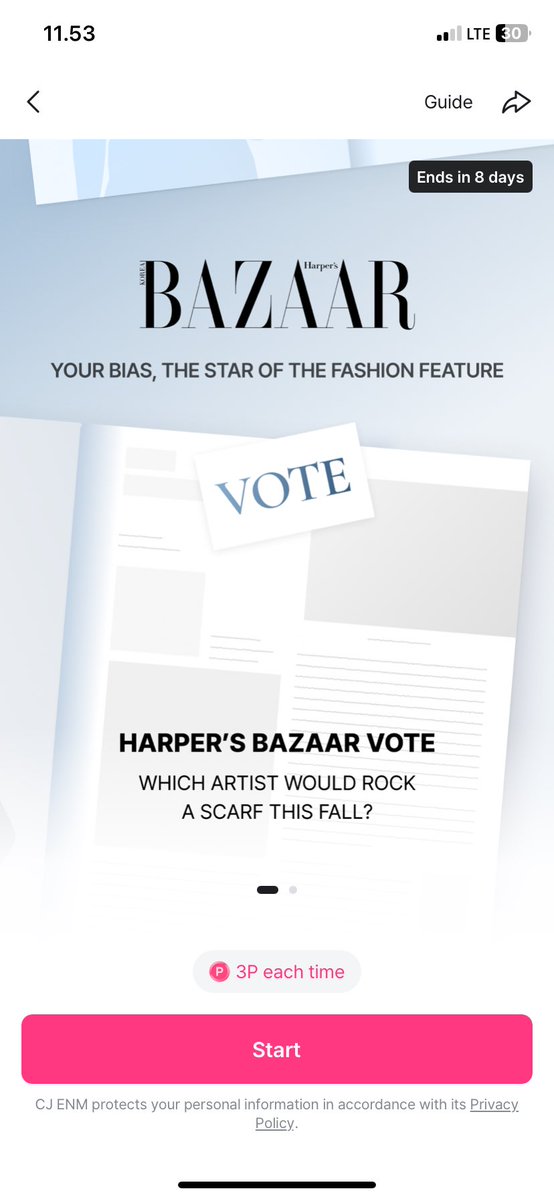 juhoonwink's tweet photo. #JUHOON is nominated for [HARPER BAZAAR’s VOTE] — Which Artist Would Rock A Scarf This Fall? 🗳️

🖇️ https://t.co/CML8BMXo5p 

⏱️ 09.14 ~ 10.13 (23:59 KST)

🎯 GOAL : 1st place
       the 1st artist gets a fashion feature.

📣 CURRENT RANK : #4

💬 HOW TO VOTE
      each vote need 3 points – you need to collect mapple points from any mission on app, or buy it as possible to vote.

D-8 until voting closes! we still have time, so let’s make JJU our #1 🫶🏻💗 let’s get him to the top!!