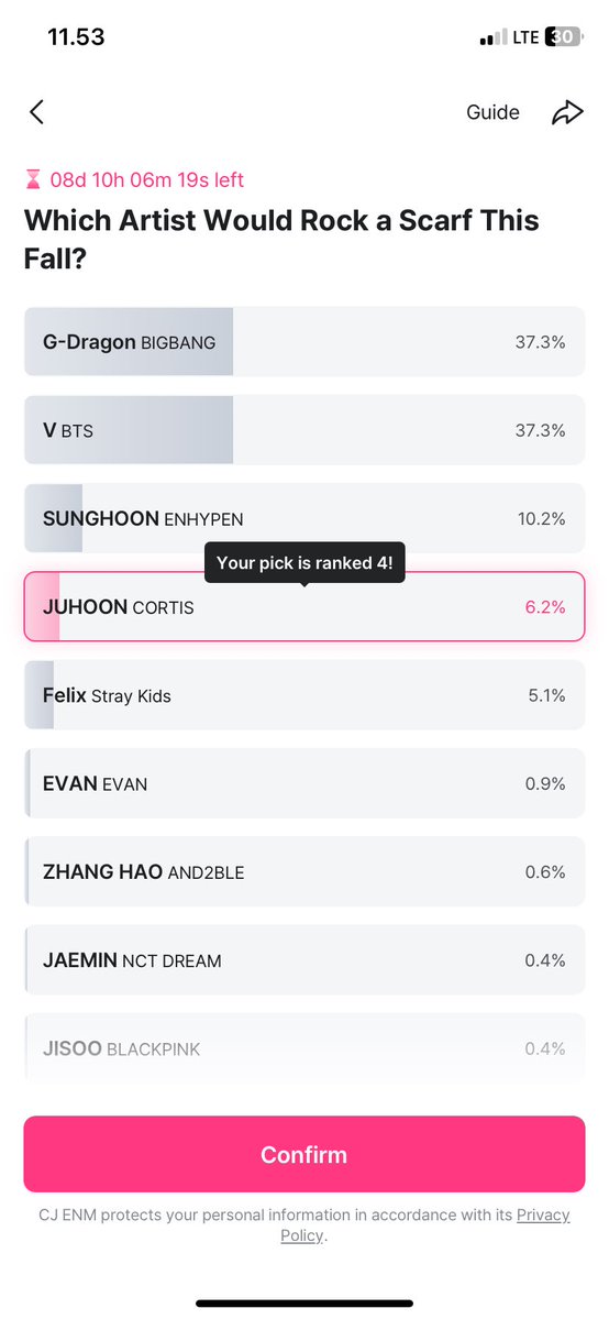 juhoonwink's tweet photo. #JUHOON is nominated for [HARPER BAZAAR’s VOTE] — Which Artist Would Rock A Scarf This Fall? 🗳️

🖇️ https://t.co/CML8BMXo5p 

⏱️ 09.14 ~ 10.13 (23:59 KST)

🎯 GOAL : 1st place
       the 1st artist gets a fashion feature.

📣 CURRENT RANK : #4

💬 HOW TO VOTE
      each vote need 3 points – you need to collect mapple points from any mission on app, or buy it as possible to vote.

D-8 until voting closes! we still have time, so let’s make JJU our #1 🫶🏻💗 let’s get him to the top!!