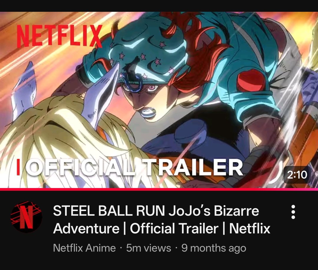Kshitij00550's tweet photo. Dragon Ball has officially dethroned Steel Ball Run and is now the most-viewed trailer on the Netflix Anime channel.The hype for the DBS remake is actually insane 😭 https://t.co/079s8ee4Ru