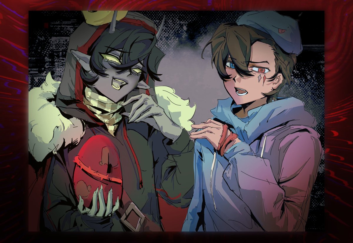 Pipjuert's tweet photo. #skephalo #skeppyfanart #badboyhalofanart #skeppy #badboyhalo 我的天我终于登上了！🥺☺️❤️ https://t.co/CjL5M1ibPC