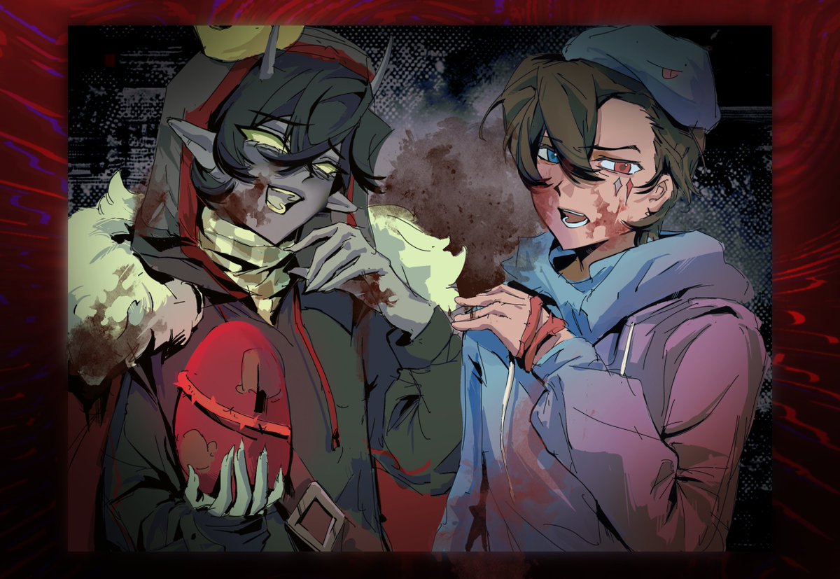 Pipjuert's tweet photo. #skephalo #skeppyfanart #badboyhalofanart #skeppy #badboyhalo 我的天我终于登上了！🥺☺️❤️ https://t.co/CjL5M1ibPC