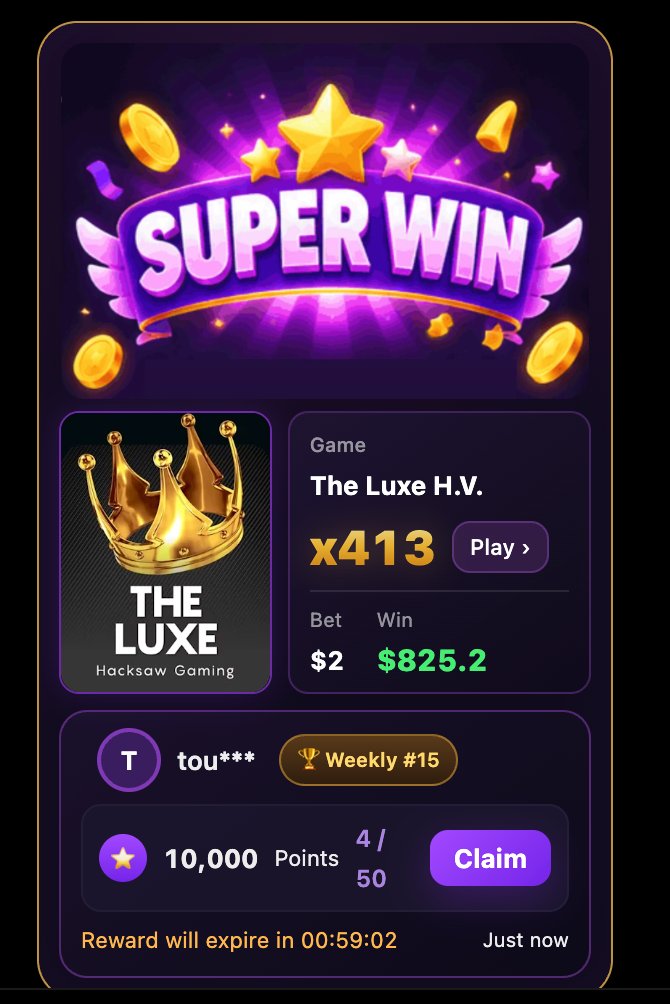 Yntbet's tweet photo. 🎉 Another HUGE win!

Our lucky player tou just hit $825.20 on The Luxe H.V. with a $2 bet — that’s 413x! 👑💰

What a hit! Congrats, tou! 🔥

#BigWin #Winner #LuckyPlayer #YNTbet https://t.co/JcUoou3cdN