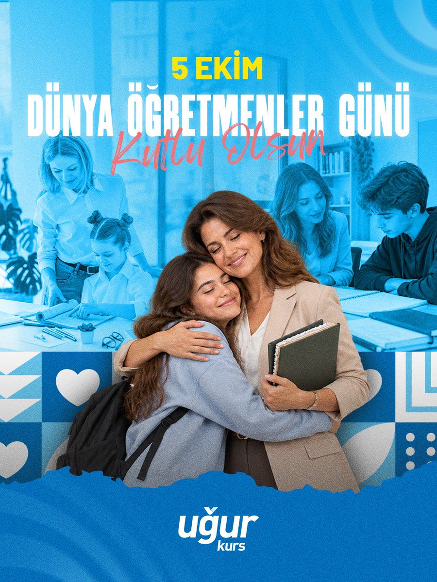 KursUgur's tweet photo. Eğitime kattığınız değer, öğrencilerinizin hayatında bıraktığınız iz ve geleceğe verdiğiniz emek için minnettarız.

Tüm öğretmenlerin Dünya Öğretmenler Günü kutlu olsun. 💙🌸  #UğurKurs #DünyaÖğretmenlerGünü https://t.co/ALgvBdE5JV