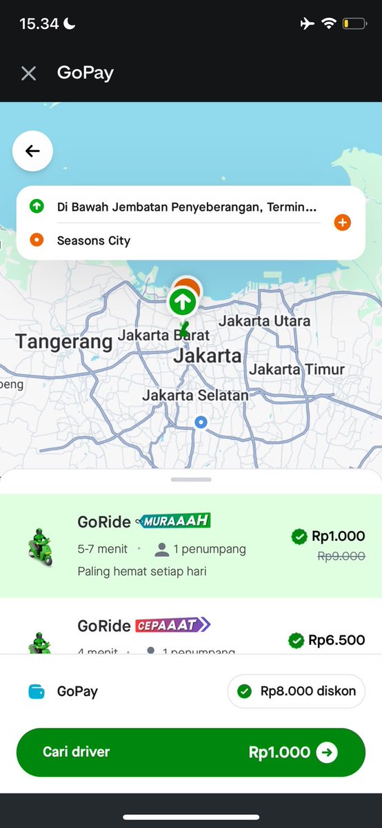 miyamiya2k's tweet photo. pesen gojek lewat aplikasi gopay ternyata bisa lebih hemat guys, tadi gua coba dan dapet promo mulai seribu rupiah, lumayan banget selisihnya bisa buat jajan hehe, emang worth it deh Gojek Mulai 1000 DiGoPay ini🥰 https://t.co/vg8ipxTifP