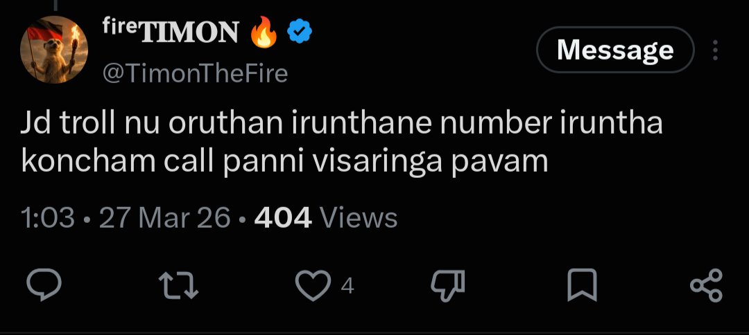 raja_sd22122's tweet photo. அப்போ சொகமா இருந்துச்சுல @TimonTheFire  😂😜 https://t.co/8cxXiCv2c7