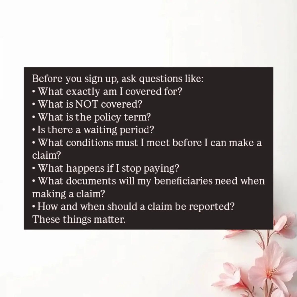 ominira_1's tweet photo. Before saying “insurance is a scam,” take some time to understand what you're buying.
And if you still have questions, ask.
Because an informed customer is a protected customer.
#InsuranceAwareness #LifeInsurance #InsuranceInNigeria #NAICOM #LifePlanner https://t.co/WABOUc4UjS