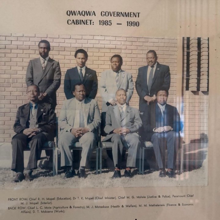 HistorySAZAR's tweet photo. QwaQwa Government Cabinet: 1985 - 1990. https://t.co/gS6aZVm97D