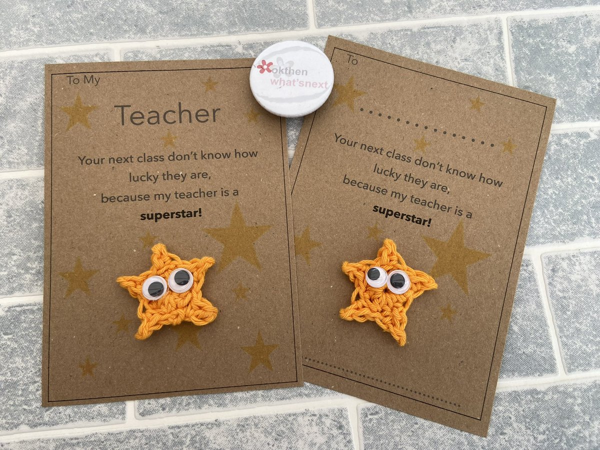 okthenwhatsnext's tweet photo. Morning and Happy World Teacher’s Day! 👨🏼‍🏫 And it’s also national #dosomethingnice day!  Do you have a favourite teacher you’d like to thank? Have a look at my #thankyouteacher #greetingscards 

Available in my #Etsy shop https://t.co/HZhjeLb51C

#earlybiz #crochet #elevenseshour https://t.co/lEyvLGRDmm