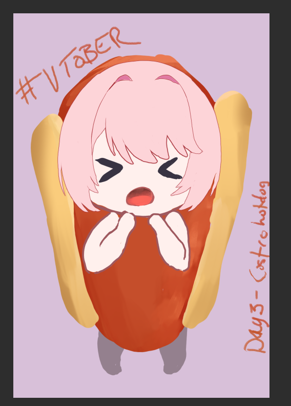 LadyYuukito's tweet photo. ❖ Day 03 & 04 ❖ I'm getting a little behind so here the costco dog tht I didn't finish..... and cosplay in Gintoki's outfit! I've been really enjoy watching it #vtober https://t.co/LyPSrRFQI9
