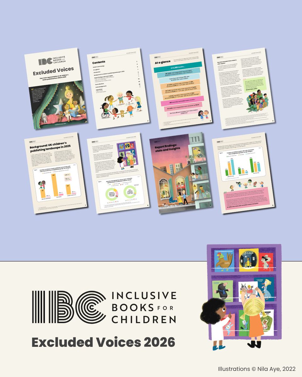 BooksForKeeps's tweet photo. ‘At an age when children are figuring out the world around them &amp; where they fit in, it’s vital they have access to funny, inspiring, adventurous books that reflect both the lives they live &amp; the ones they don’t.' 

New @ibc_reads Excluded Voices report:
https://t.co/uYDsg47Lnp https://t.co/CRRZEE8drV