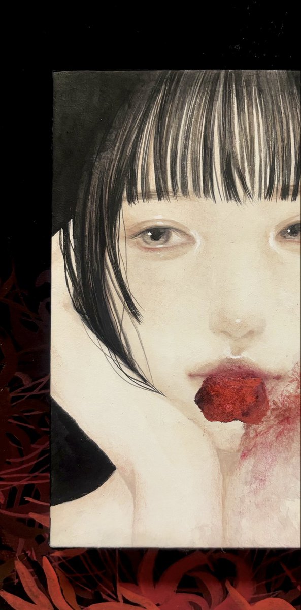 haru_kakak_art's tweet photo. 遅ればせながら、展示のお知らせです🌹

体調不良のため、私の作品は10月6日より遅れて展示となります。
申し訳ございません🙇

妄想装画展
「装丁画＆レコードジャケット編」

会期：10月5日（月）〜10日（土）
　　12:00〜19:00（最終日は17:00まで）
会場：画廊一兎庵
中央区銀座1-9-8奥野ビル201 https://t.co/eo3WD5wku0