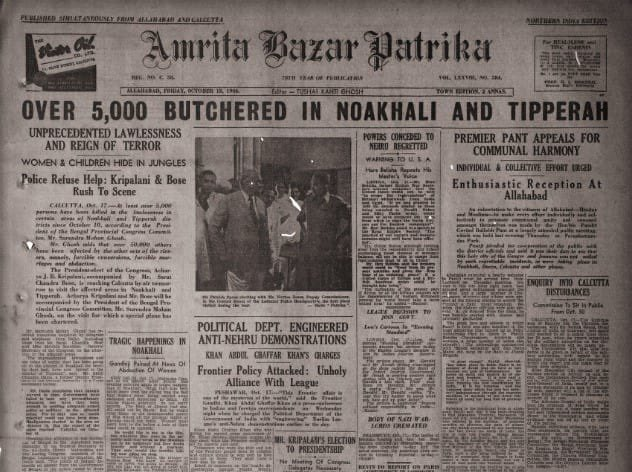 rishibagree's tweet photo. 🕯️ Noakhali Hindu Genocide - October 10, 1946

In Noakhali, the hereditary pir of Daira Sharif, Gholam Sarwar, turned his militia -Miyar Fauj- on Hindu Bengalis gathered for Lakshmi Puja. The killing opened with the beheading of Rajendra Lal Roy Chowdhury, the local Hindu zamindar; his severed head was carried to Gholam Sarwar on a platter. Roy Chowdhury’s daughters, and scores of other Hindu women and girls, were seized by the militia and never returned.

That full-moon night nearly four hundred Hindus were cut down. In the days that followed, the Noakhali violence took at least five thousand Hindu men, women, and children. Thousands of women were raped, mutilated, or abducted while the administration stayed silent.

The slaughter came weeks after the Direct Action Day killings in Calcutta, called by Mohammed Ali Jinnah and carried out under Huseyn Shaheed Suhrawardy, head of the Bengal Muslim League ministry. As Noakhali burned, Suhrawardy did not intervene. The British looked past it, already fixed on the path to Pakistan. Nehru and the Congress leadership, intent on the transfer of power, offered no real response; Nehru’s later handling of Hindu refugees from East Bengal only confirmed the indifference.

Noakhali remains the record of what was done to feed the ambitions of Jinnah, Suhrawardy, Gholam Sarwar, and Miyar Fauj. Hindu Bengalis—above all the descendants of those driven from East Bengal—owe that history a clear memory: the dead, the violated, and the displaced who were not broken. Remembrance is the only tribute that still reaches them.