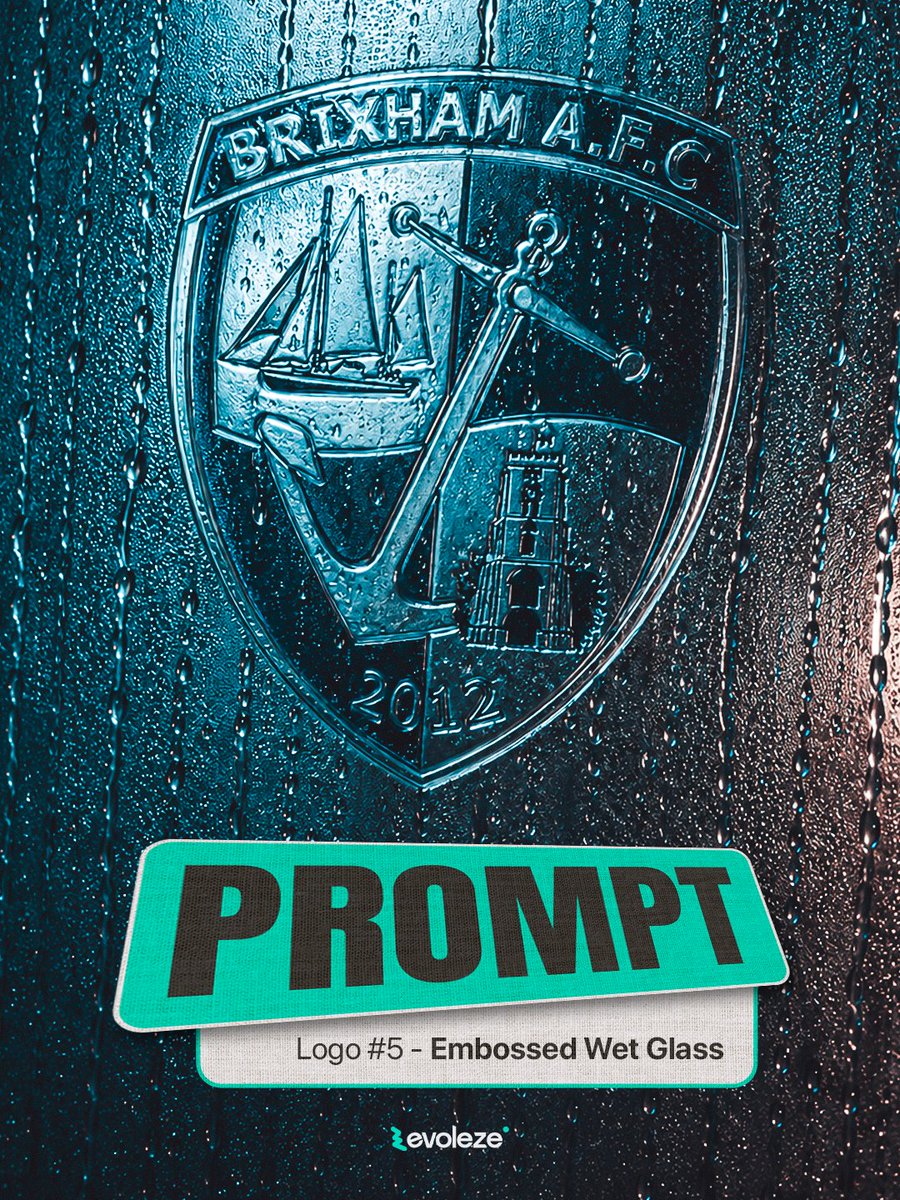 evoleze's tweet photo. Transform your non league club logo for announcement posts with our embossed wet glass prompt!

Create Unlimited Content for your non league sports club 📱https://t.co/oKajp5jsK4 https://t.co/e3YD8s8jje