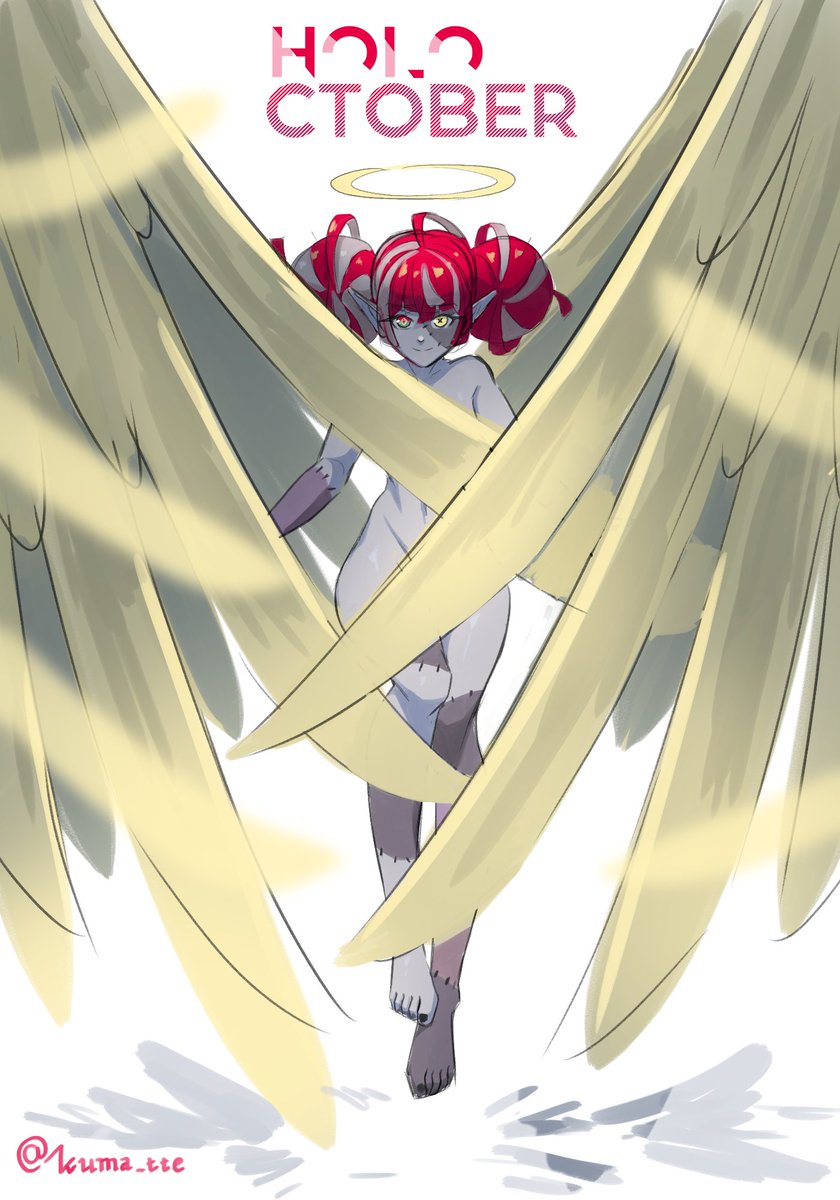kuma_tte's tweet photo. Late
Day 4 - Angel
#holoctober #graveyART https://t.co/amfudtKLAT