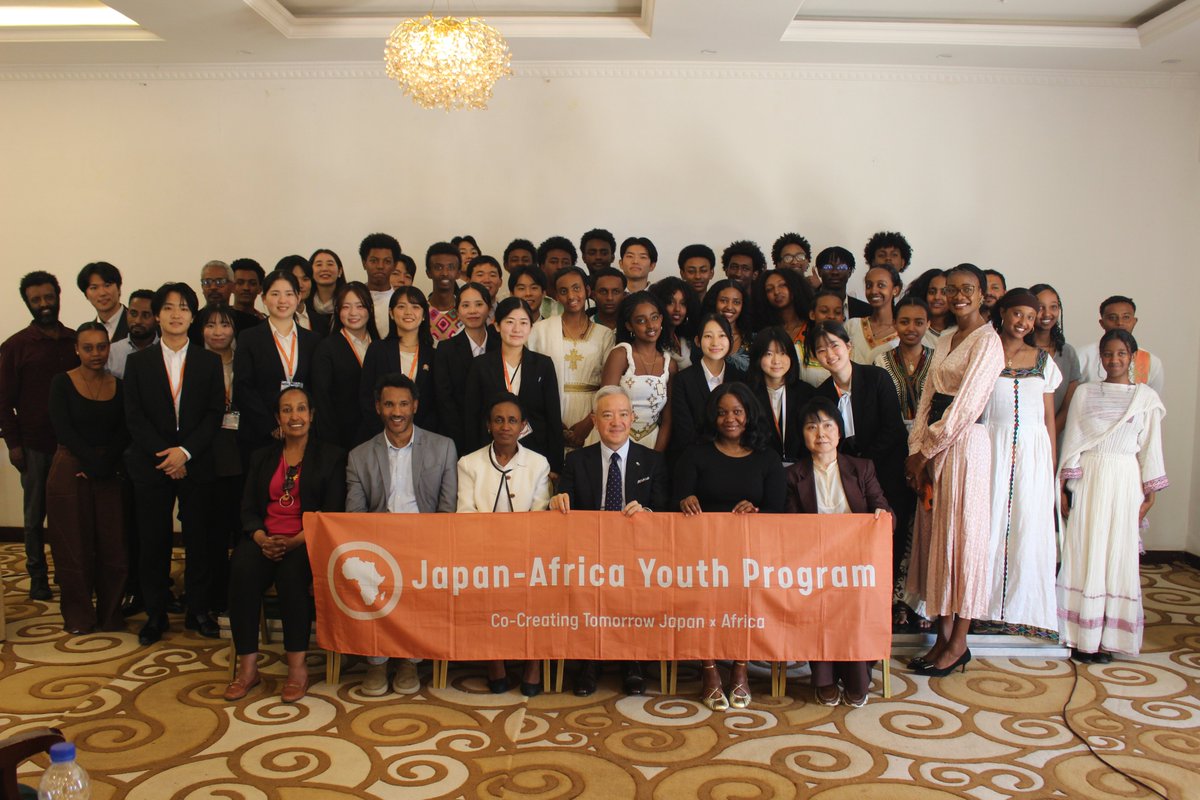 JapanMissionAU's tweet photo. The #JapanAfricaYouthProgram offered more than lessons on development, it fostered mutual understanding. As the exchange concludes its Ethiopia visit, participants shared reflections highlighting a deeper understanding of development. #TICAD9 #JICE #アフリカユースプログラム https://t.co/fVUJe9H4yT