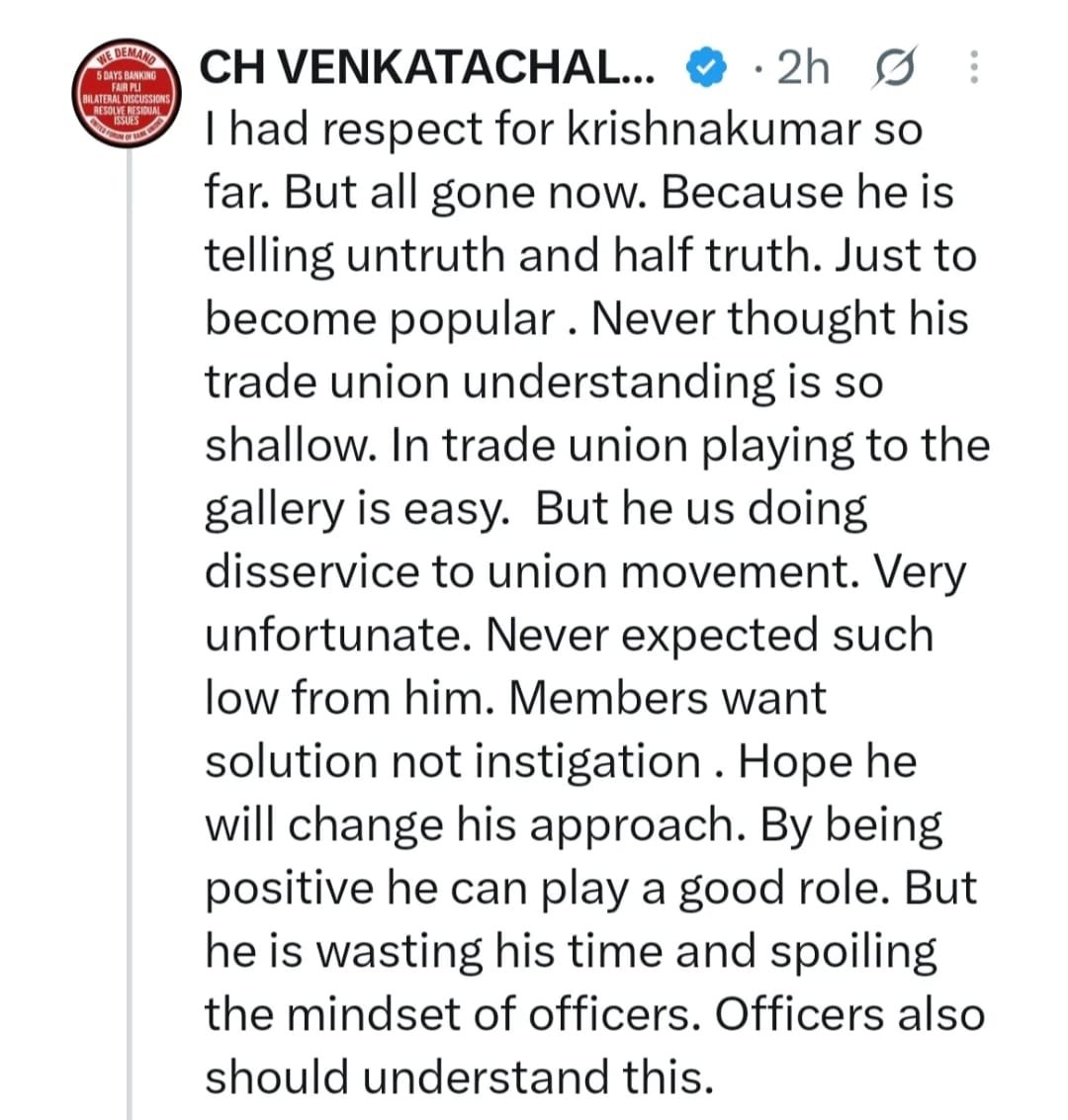 bankaffairs's tweet photo. Award staff unions like AIBEA no need say about our office.union leaders further...🤡

Award Staff and Officers issues are completely different. 

Time to have separate forums for Officers and Award Staff, so members get the truth, not half-truths.s. https://t.co/gjVfaYcCmN