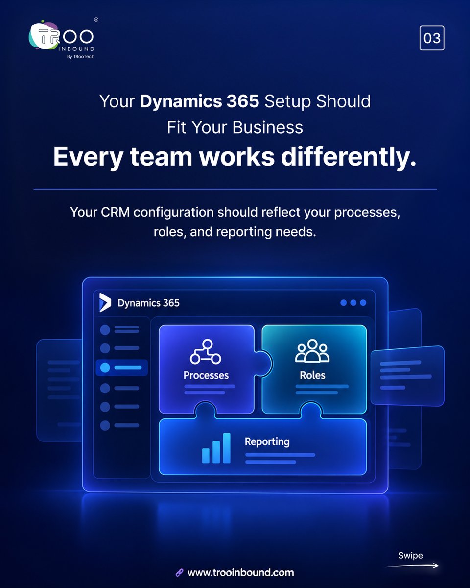 trooinbound's tweet photo. When your team needs workarounds to use Dynamics 365, the setup may be the real problem. 

Configure your CRM around your processes so teams can work with less friction and fewer manual steps.

#Dynamics365 #CRM #CRMOptimization #RevOps #TRooInbound https://t.co/hSAHC6EELL
