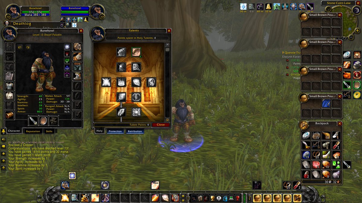 408Banehowl's tweet photo. DING level 13. Got a green strength sword so we are in business. Also caved and bought the rest of the bag slots. Money hurts. https://t.co/zXZ4ScwFIR