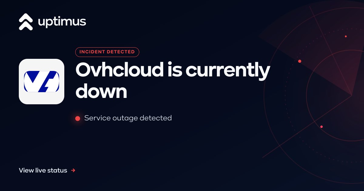 UptimusApp's tweet photo. A new Ovhcloud status incident is affecting [GRA4][Cooling System] - Rack GRA0404C02C Maintenance Notification.

#Ovhcloud #ServiceStatus https://t.co/K7rvAudf9s