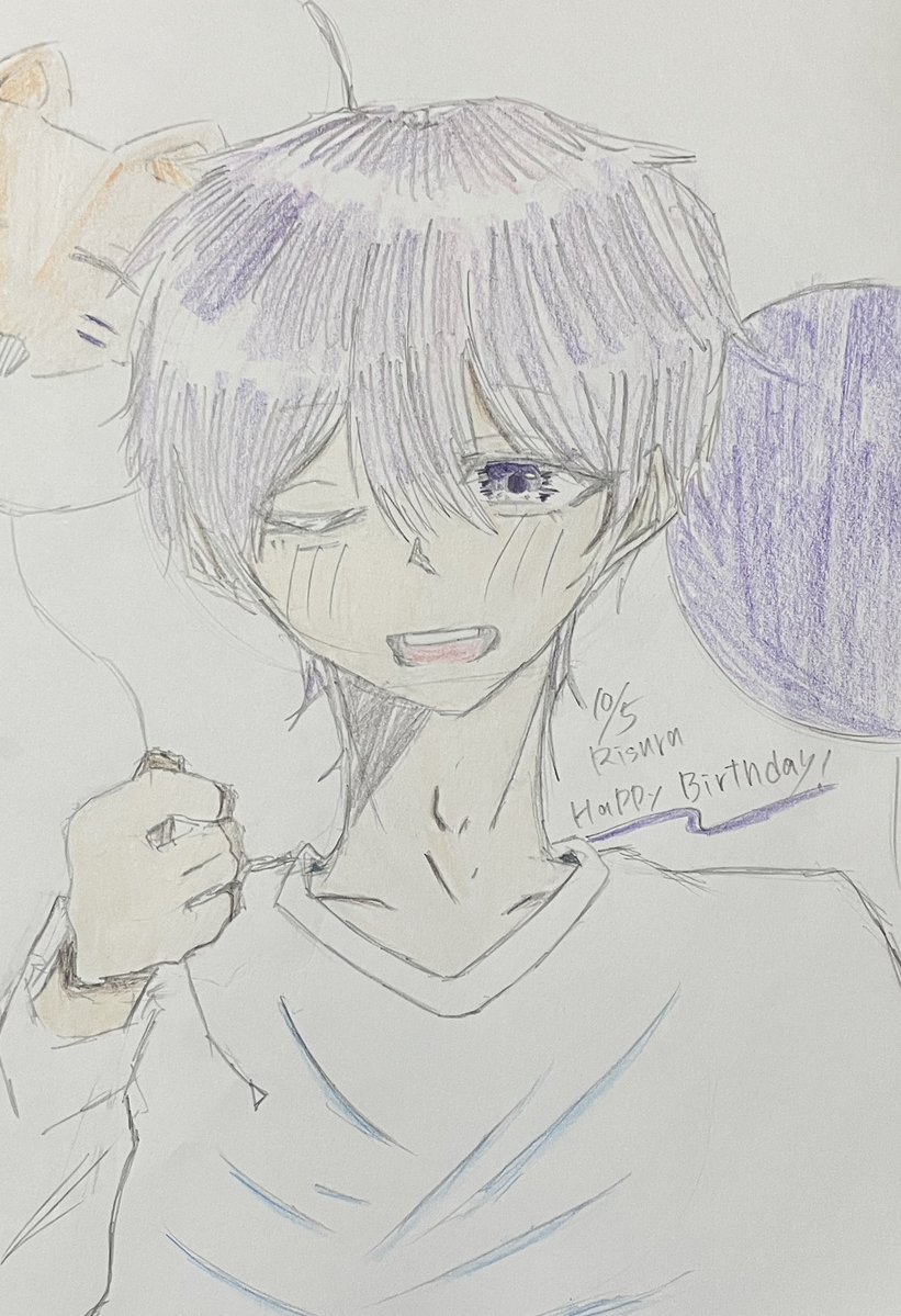 y_hr_1102's tweet photo. お誕生日おめでとうございます🎉🎂
健康で素敵な一年になりますように☘ ̖́-
 #りする生誕祭2026 
 #りすたじお 
 #成男作画班 
 #りする https://t.co/ey1vUL52bo