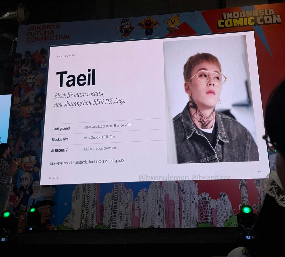 bezritzzz's tweet photo. [04/10] Begritz in Comic Con 2026

The CEO of Begritz came directly to Comic Con and introduced Begritz as five member Virtual Idol. The CEO also told us who the producers behind Begritz are. 

#BEGRITZ #비그릿츠
#도하 #DOHA #찬 #CHAN
#루빈 #LUBIN #신의 #SINI #태범 #TAEBUM https://t.co/LiJXQdPFLu