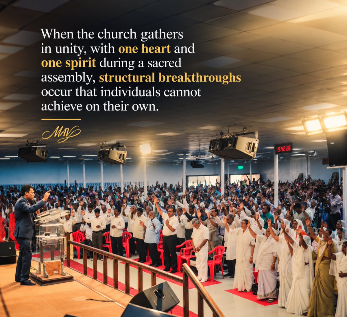 M_A_Varughese's tweet photo. When God’s people stand together in one spirit, unity becomes a doorway to breakthrough.
#ChurchUnity #OneSpirit #Prayer #KingdomOfGod #SpiritualBreakthrough #BodyOfChrist #Faith #MAV https://t.co/OLCqx7W7Qo