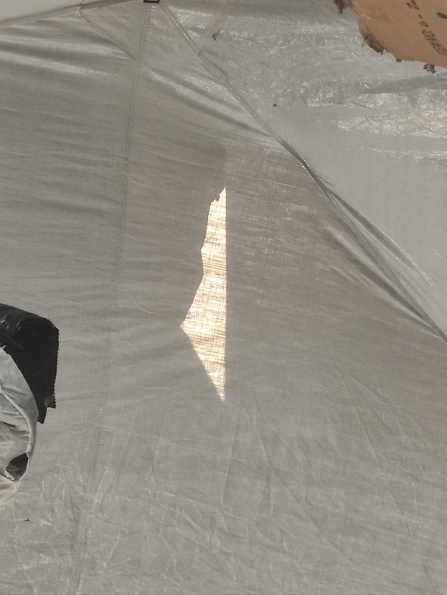 darwishals's tweet photo. This morning, sunlight found its way through the fabric of our shelter and somehow looked like home. 🤍 Sometimes, even nature seems to remind us that Palestine is still here, still alive, and forever close to our hearts. 🇵🇸 https://t.co/Y2wCO5LcSB