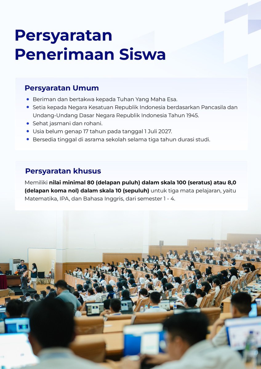 PolsekMasaran's tweet photo. Sistem Penerimaan Murid Baru (SPMB) SMA Kemala Taruna Bhayangkara Tahun Ajaran 2027/2028 telah dibuka! ๐๐ฎ๐ฉ
#SPMB2027 #SMAKemalaTarunaBhayangkara #PendidikanIndonesia #KemalaThrivesLeadersRise #polriuntukmasyarakat https://t.co/lsiCxhO3kN