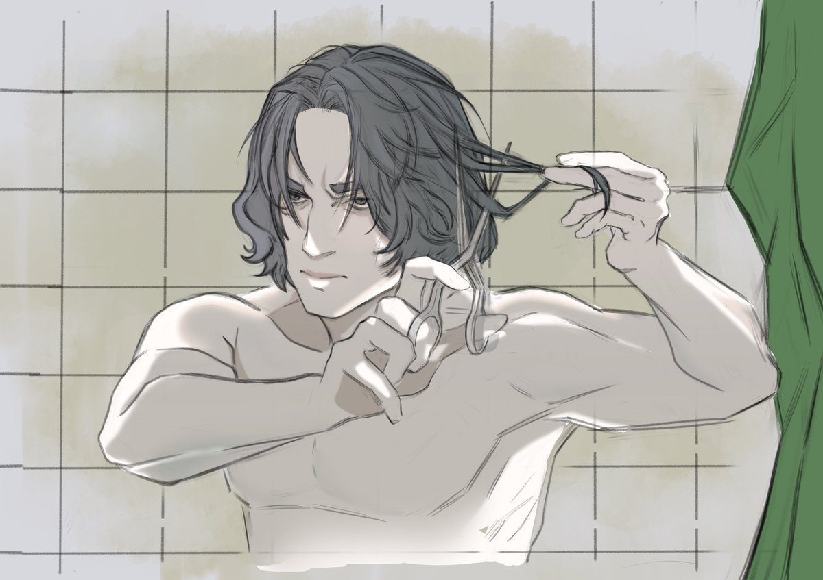 _potion_m's tweet photo. s.snape (hair cut) https://t.co/v65PGGAoBe