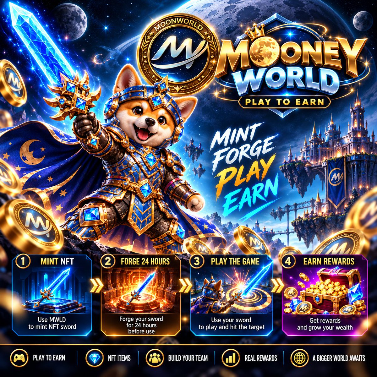 Moonworld_GM's tweet photo. โ๏ธ Mooney World โ Featuring "Swords"
Mint an NFT ๐ก๏ธ
๐ฅ Over 24 days
๐ฎ Play more to earn
๐ฏ More
๐ฐ More
From a single NFT โ to actual gameplay in the world of Mooney World ๐๐
Whatโs next?
#MooneyWorld #MWLD #GameFi #PlayToEarn #NFT #Web3 #Crypto #GameFiGaming https://t.co/nYcQBvaWsU