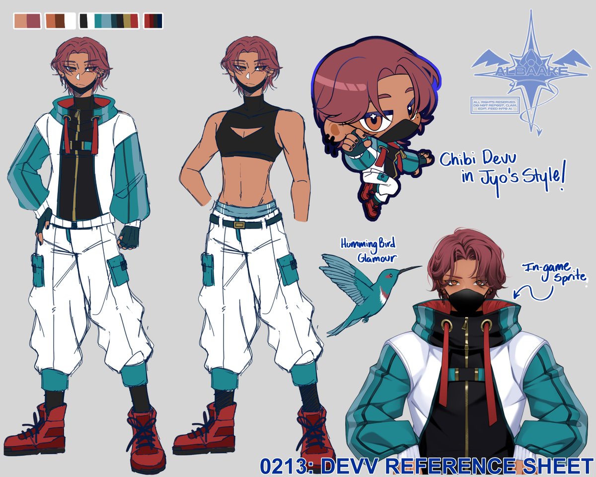 altbaake's tweet photo. My ADWD2 MC: Devv 

I had alot of fun making a ref for him and making a design for a game I heavily enjoy alot. Im like, hard fixating rn you dont even know-

#adwd2 #adwd #MC #characterdesign https://t.co/4947fiApOh