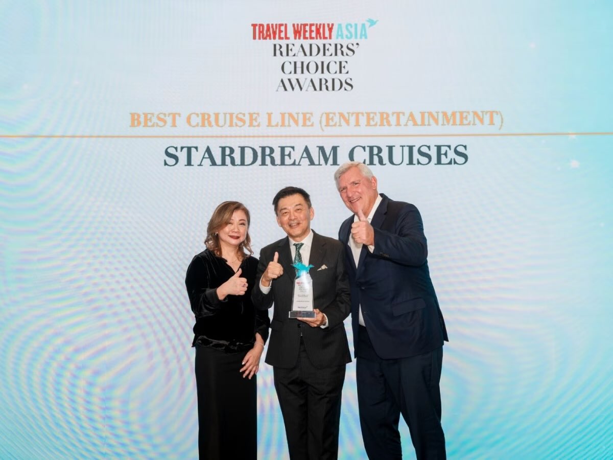 gayatravel's tweet photo. StarDream Cruises wins two honours at the Travel Weekly Asia 2026 Readers’ Choice Awards for the second consecutive year.

Read more: https://t.co/Dt6Zw2EHkH

#GayaTravelNews https://t.co/6fm7Bp8USI