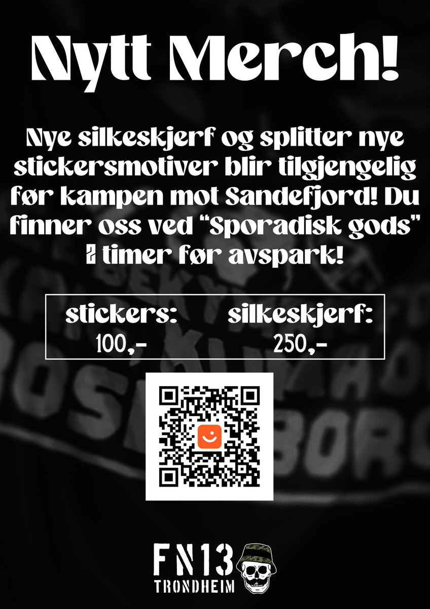 Overtraakk's tweet photo. Endelig e Eliteserien tebake, og vi smell te med salg av nytt stæsj! Kom på kamp og land dæ nytt skjerf og stickers! https://t.co/qvILyLFhdp