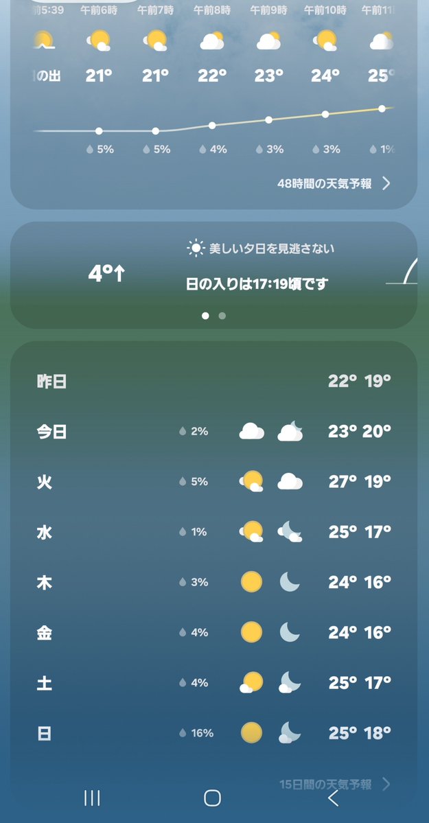 yattikaramesi's tweet photo. 天気予報の雨の霊圧が…消えた…？ https://t.co/wbjNKXJvrE