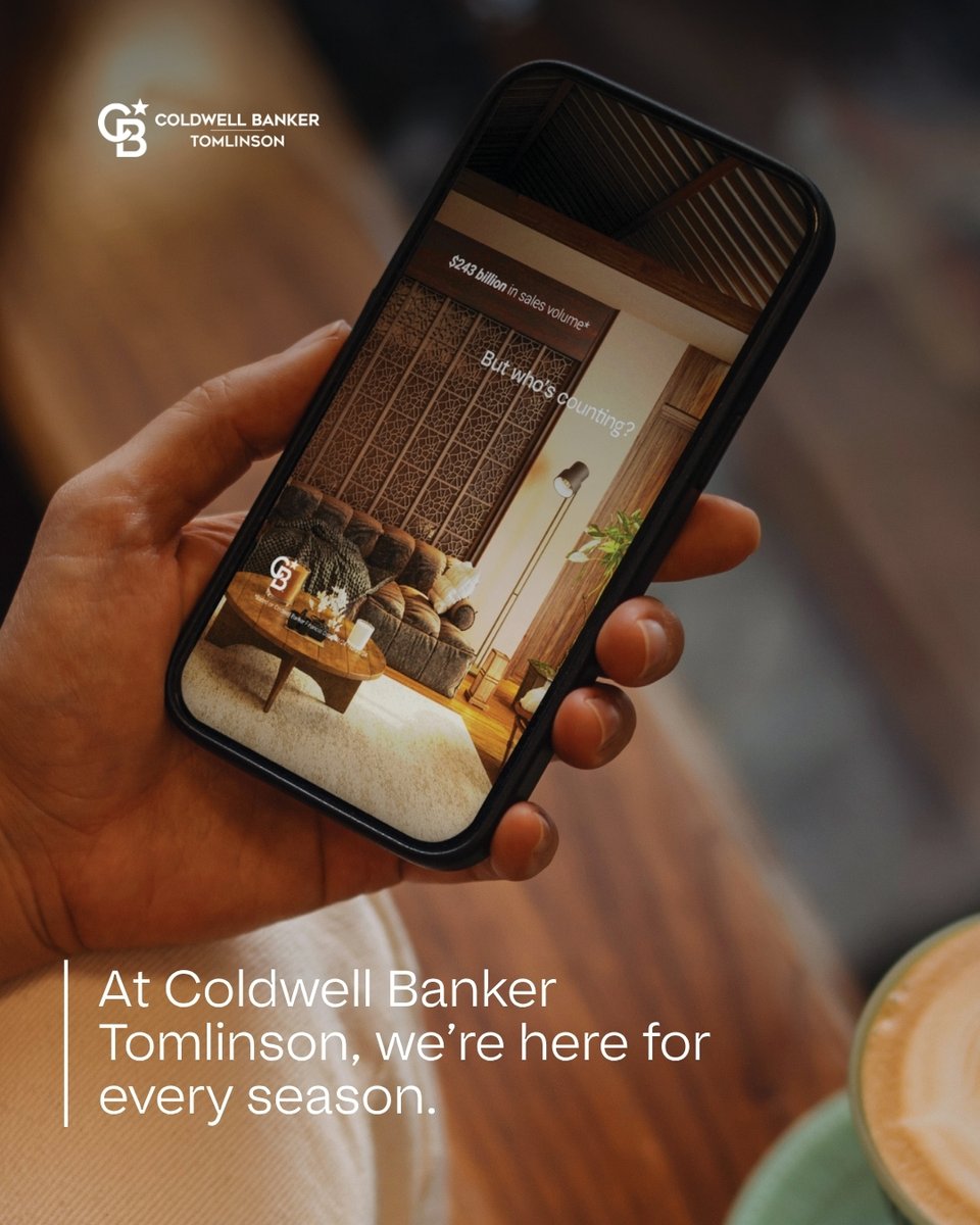 HitMam9's tweet photo. Photo by Patti Green-Kent on August 03, 2026. May be an image of a phone, tablet, and text: “Coldwell Banker Tomlinson, $243 billion in sales. But who’s counting? At Coldwell Banker Tomlinson, we’re here for every season. https://t.co/t1lA5aRLbP