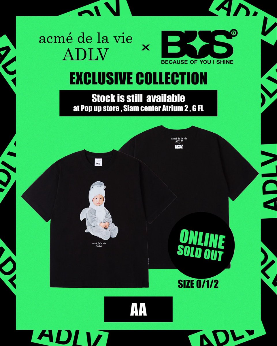 Adlv_Thailand's tweet photo. [ONLINE SOLD OUT] 🔥 
ADLV x BUS l AA Exclusive Collection

Thank you so much for all your love and support. 🖤

Stock is still available at the ADLV × BUS POP-UP STORE. ✨

📍 Siam Center, Atrium 2, G Floor

#adlvthailand #ADLV
#AAashirakorn #ADLVxBUS #BUSbecauseofyouishine https://t.co/YyiRqizLob