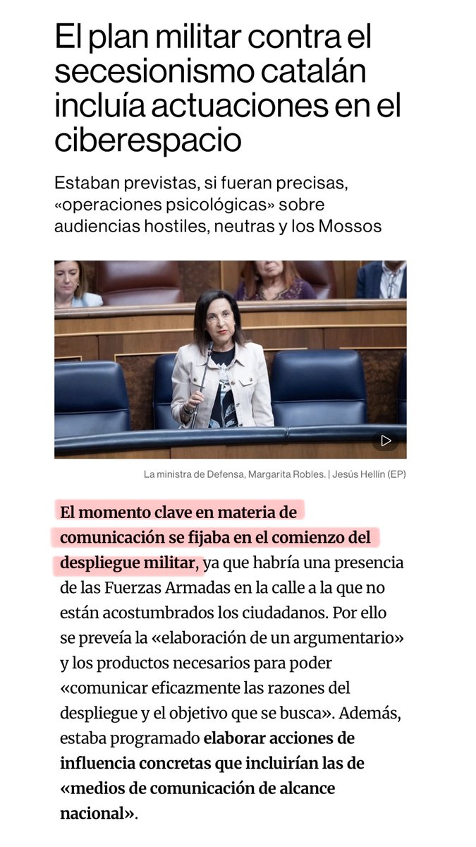 aleixclario's tweet photo. Publicat divendres. Llegiu amb atenció: 

🔴 “El pla militar de l’Estat espanyol contra l’independentisme incloïa el desplegament de l’exèrcit, campanyes de justificació i operacions psicològiques contra l’independentisme, audiències neutrals i els Mossos” https://t.co/TZZ45H6pk4 https://t.co/WPTbfTSkRr