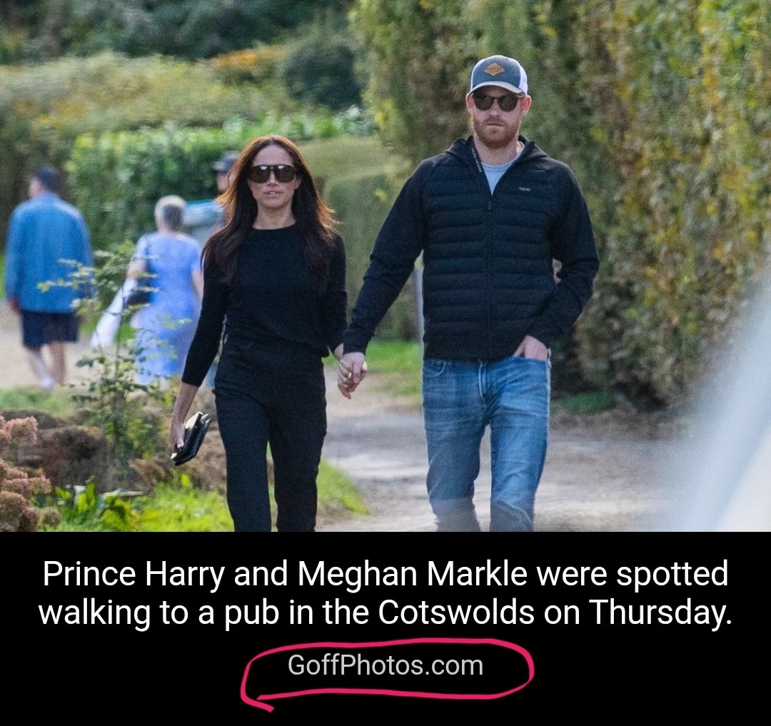 MolliesMama_'s tweet photo. Well, photos dropped of Harry and Megsy walking to the Falkland Arms Pub right next to Sir David and Lady Victoria Beckham and close to SoHo Farmhouse we're taken by a professional agency, https://t.co/OfhDmqxvZf. 

Ken Goff is a veteran photographer who has covered the Royal Family since 1980. They have a portal which allows members of the public to submit celebrity-royal photos or videos. 

Goff does not list a credit to a public person in these pics so how did Goff or his staff photographer know they'd be there at that exact time? And NO security around these two who claim too be so scared? Megsy the leaker!!