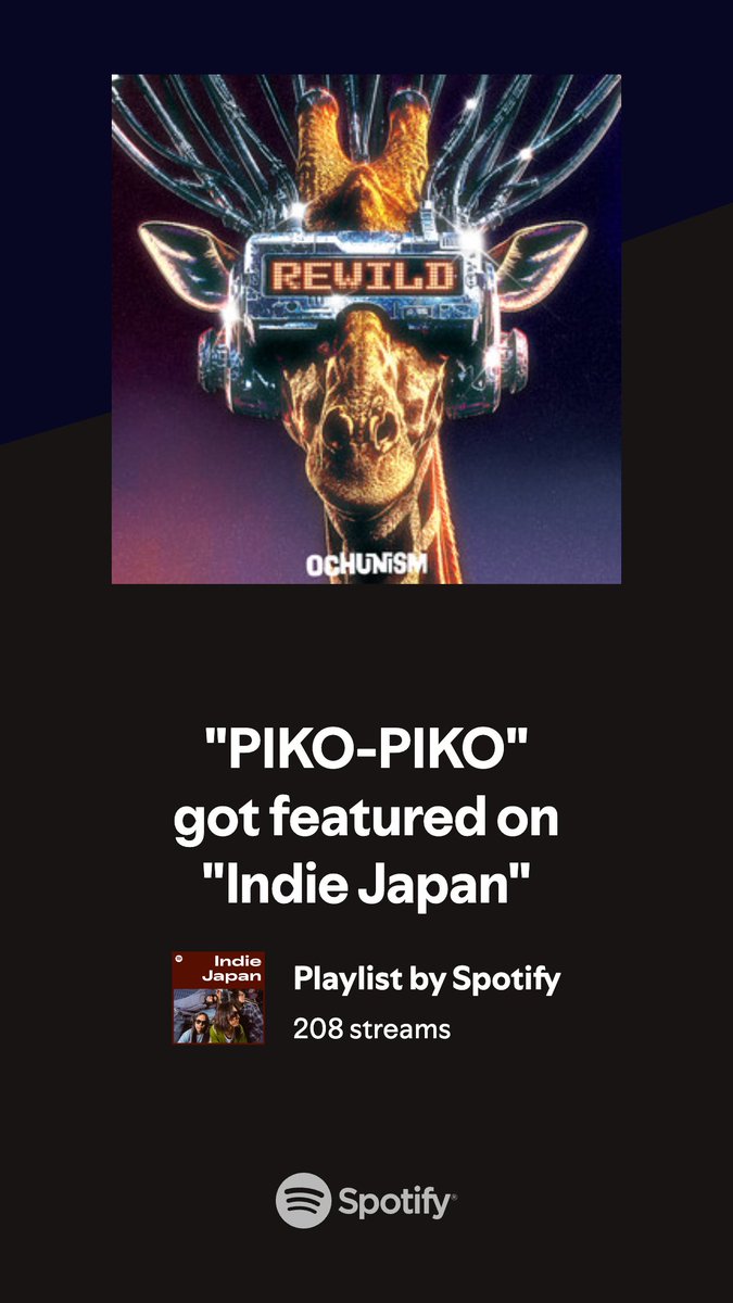 ochunisband's tweet photo. 🎧️PLAYLIST INFO🎧️

／
New Album "REWILD"から
"PIKO-PIKO"がプレイリストイン！🦒
＼

@AppleMusicJapan
『J-Pop Now』
▶️https://t.co/DuHZVFPmPV

@SpotifyJP
『New Music Wednesday』
▶️https://t.co/gCGewoq0ra

『Indie Japan』
▶️https://t.co/mF66hDNiRZ

#Ochunism
#Ochunism_REWILD
#AppleMusic
#JPopNow
#Spotify