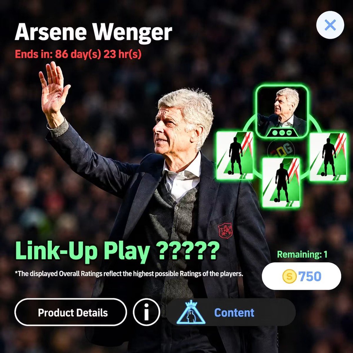 gamingwithjb1's tweet photo. 🚨🔥 LEAK — WENGER COMING IN v6.1.0?! 👀

🧠 Arsène Wenger reportedly coming as a Manager, alongside Vicente del Bosque!

📊 Wenger Leaked Ratings:
🟢 Possession — 90
⚡ Quick Counter — 85
🔥 Overload — 89

#eFootball #eFootball2027 #Wenger https://t.co/Cp1X3Va1Bn