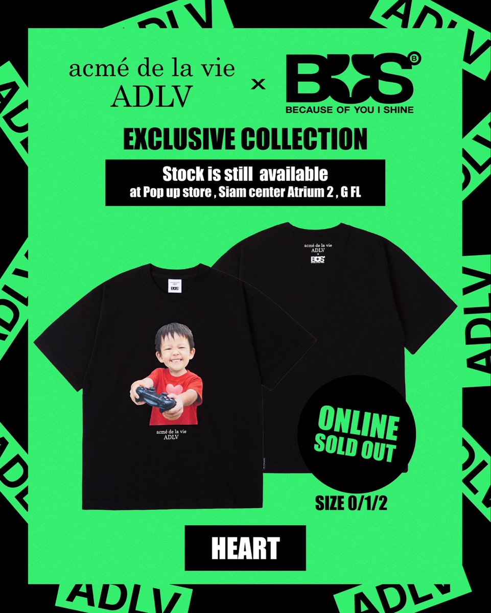 Adlv_Thailand's tweet photo. [ONLINE SOLD OUT] 🔥 
ADLV x BUS l HEART Exclusive Collection

Thank you so much for all your love and support. 🖤

Stock is still available at the ADLV × BUS POP-UP STORE. ✨

📍 Siam Center, Atrium 2, G Floor

#adlvthailand #ADLV
#HEARTchuthiwat #ADLVxBUS #BUSbecauseofyouishine https://t.co/7aQEO6oY11