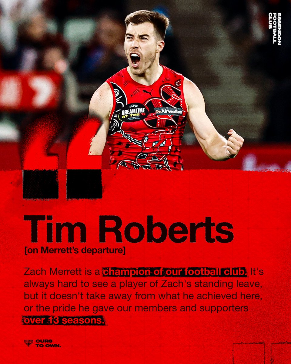 essendonfc's tweet photo. “The work he did guiding our younger players in recent years will benefit this club for a long time.” https://t.co/dXI8ykYFsE