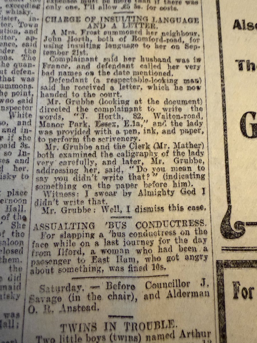 ColinAGrainger's tweet photo. Reflections of the past 11,067-11,072.

Looking back to what was making the news in the East Ham Recorder of 1918.
2/2 https://t.co/IZA42ALrSX