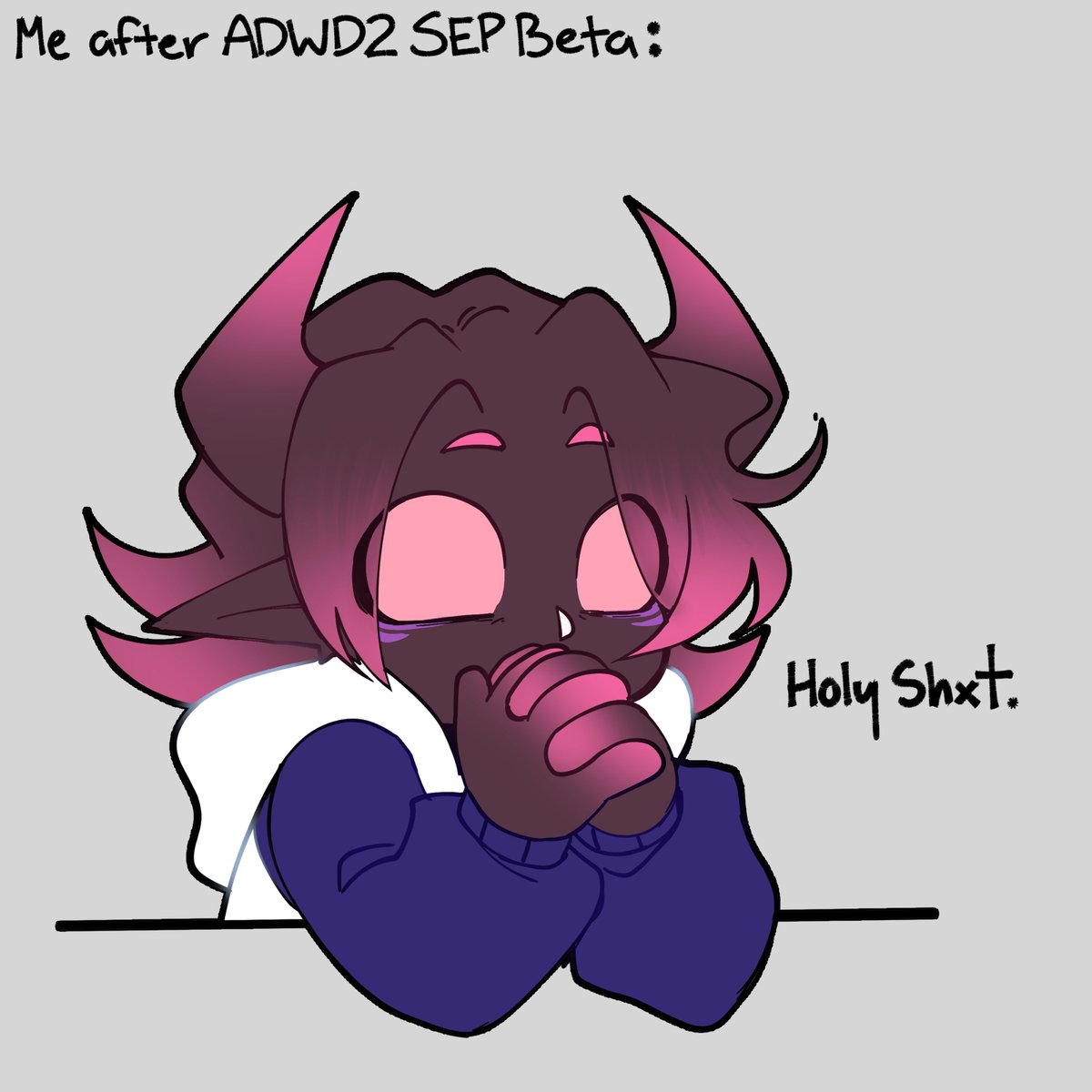 altbaake's tweet photo. My genuine reaction to the latest beta (No spoilers/leaks of course lol) https://t.co/ulQp7MzWCq