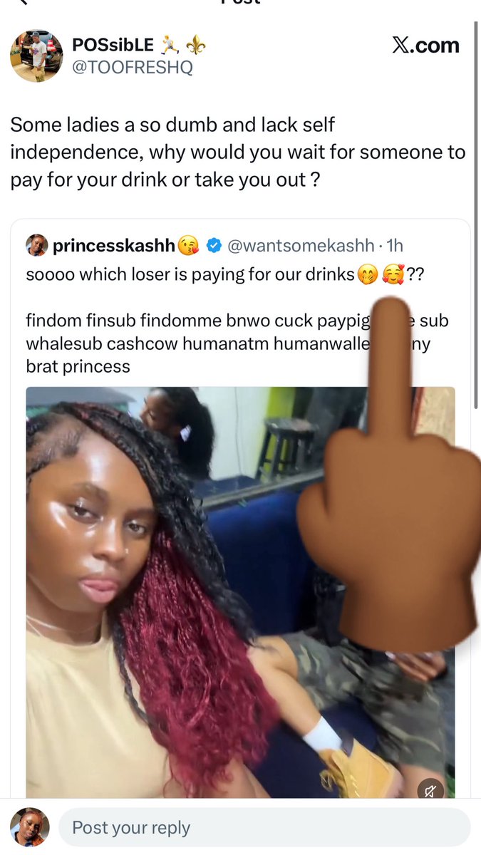 wantsomekashh's tweet photo. and this goes for any other dumb ass man who feels the need to leave their useless wrong opinion STFU NOBODY GIVES A FUCK BUM🥱 @TOOFRESHQ 

findom finsub findomme paypig LOSER https://t.co/KpwSYu0VBE