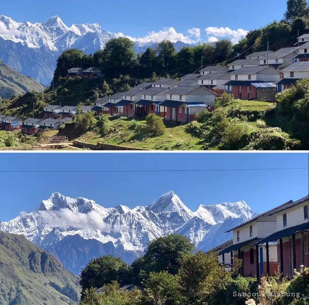 KPratichya's tweet photo. आहा ! गोरखाको धार्चे गाउँपालिका ४ लाप्राकस्थित गुप्सीपाखा गाउँ र यहाँबाट देखिएका सुन्दर हि श्रृङ्खलाहरू।
#PratikshaKafle #Pratipatra
तस्बिर :सामाजिक संजाल । https://t.co/sOgE2DRmKd