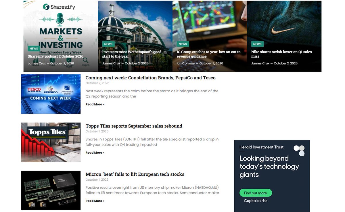 Sharesify's tweet photo. UK companies in the news:
#BT #ENSI #GFRD #GLE #HERC #HMSO #ITH #KLSO #MTLN #NEO #NG #QTX #SRE
Head to https://t.co/ijnjFzsAnD for news, views and analysis https://t.co/iD9bKG6cKF